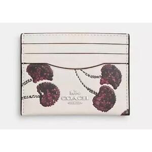 Coach Cherry 🍒 Print ID card case NWT